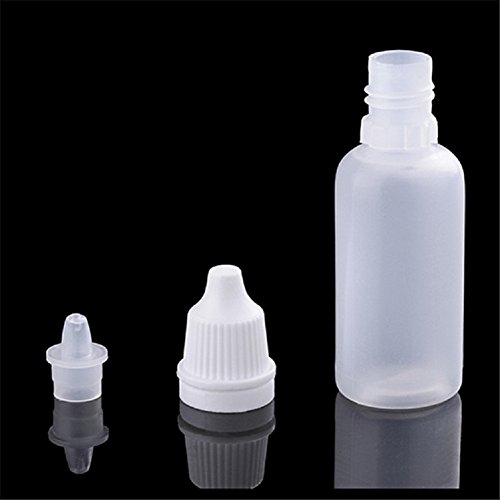 comprare on line Acenix® [Confezione convenienza] - Lotto di 50 pezzi, bottiglie vuote di 5 ml in plastica trasparente di alta qualità, contagocce comprimibili con tappi [bottiglia + punta + tappo] prezzo