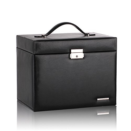 ROWLING Schmuckkästchen Schwarz Schmuckkasten Schatulle Schmuckkoffer mit Mini Box ZG145 - 6