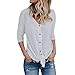 Produktbild Yvelands Frauen Lösen Knit Tunika Bluse Tie Knot Henley Tops Fledermaus-Flügel Plain Shirts