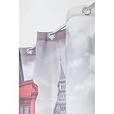 Con Estampado Cortina con Estampado 140 x 245 cm con Ojales con Motivo Fotográfico Motivo Fotográfico Cabina de Teléfono Inglesa Big Ben
