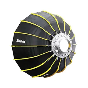 60cm / 23.6inch Portable Fast Installation Hexagonal Softbox with Soft Diffuser Cloth and Grid Strip Umbrella Design Silver Reflector Soft Box for Speedlite Studio Flash P graphy Light