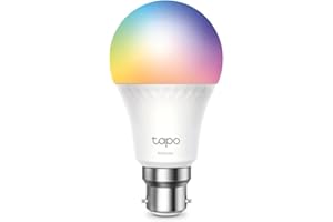 Tapo Ampoule intelligente B22 Matter, surveillance de l'énergie, extra lumineuse 1055 lm, ampoule intelligente 8,6 W, intensité variable, ampoules Alexa réglables, commande vocale avec Apple HomeKit,