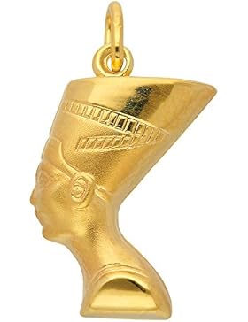 Gold 8 k ( 333 ) Motiv - Anhänger - Nofretete - B. 13,5 mm - H. 16,6 mm