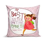Tied Ribbons Gifts for Sister On Rakhi, Rakhi Special Gifts for Sisters Printed Cushion(12 inch X 12 inch) with Filler