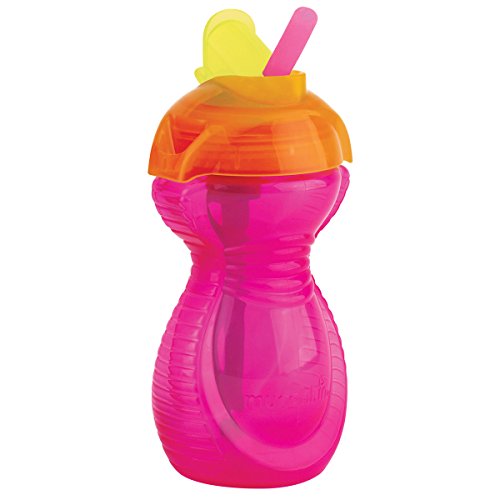 Munchkin Click Lock 011516 Pink Flip Straw Drinking Cup