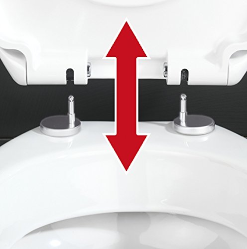 Wenko Premium WC-Sitz Ottana Weiß, Toilettensitz mit Absenkautomatik & rostfreier Fix-Clip Edelstahlbefestigung, Duroplast WC Sitz, antibakteriell, 37,6 x 45,2cm - 8