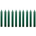 Kigs Enterprise Pack of 10 Pcs 5 Inch 14 mm Premium Green Taper Candles, Green Spell Candles, Green Stick Candles (Pack of 10 Pcs) (5 Inch, 14mm) (Green)