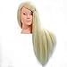 24 Inch Long Blonde 70% Real Hair Training Head Makeup and Hairdressing Manikin + Clamp
