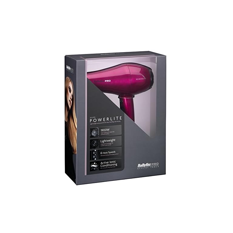 BaByliss-Pro-Professional-Hot-Pink-Powerlite-Hair-Dryer BaByliss Pro - Professional Hot Pink Powerlite Hair Dryer