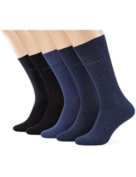 ESPRIT Herren Strick Socken Uni-Mix, 5er Pack