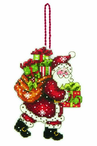 Dimensions Susan Winget Santa W/Bag Ornament Counted Cross Stitch Kit-3-1/2 X 4-3/4 14 Count Plastic Canvas