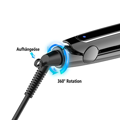 Auxent Haarglätter Ionen Glätteisen mit Hochwertiger Keramikbeschichtung für Schonendes Haarstyling, Schwarz - 3