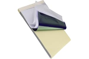 ATLIBERSWO 50 Pcs Papel Transfer Tattoo, Papel Calco Tatuaje, Papel Hectografico Tattoo Manual, Utilizado para Transferir el Diseño a la Piel, Formato DIN A4