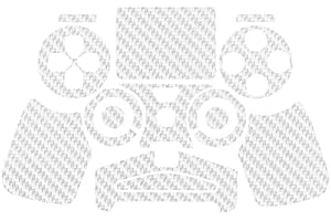 MYGOODPRICE Sticker Autocollant Aspect Carbone 3D Skin pour Manette PS4 Blanc