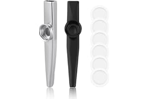 PLANDLELEE Kazoos Metall 2 Stück mit 6 Flötenmembranen, Kasu Musikinstrumente aus Aluminium, Kazoo Percussion Instrument Metall, Kazoo Vorschulspielzeug Musikgeräte