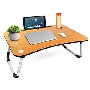 OFIXO Multi-Purpose Laptop Table/Study Table/Bed Table/Foldable and Portable Wooden/Writing Desk (Wooden)