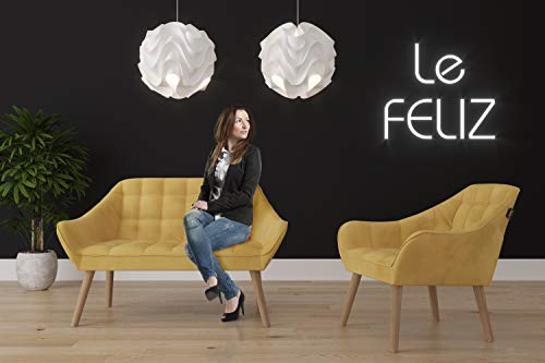 BRISTOL Fauteuil L. 82 x P. 75 x H. 75 cm suédine Jaune