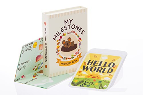 New 3-in-1 Gift Set - Baby Milestone Memory Cards in Keepsake Box with Infographic Chart. Girl / Boy. Perfect gift for baby shower / new parents. Top Quality, Safe materials. 35 Stunning Cards, Cool Infographic chart; all contained in a Beautiful Keepsake Box