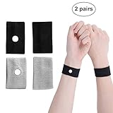 2 Pairs Motion Sickness Relief Wristbands Travel Acupressure Wristbands Nausea Relief Band for Morning Sickness Sea Travel Car Sickness