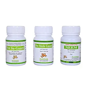 Herbveda Pet Suguard, Pet Mobi Guard& Pet Neem, 180 Grams