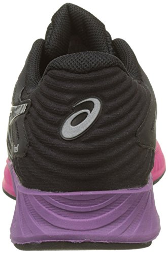 Asics Fuzex, Zapatillas De Running Mujer, Multicolor (Black/Silver/Pink Peacock), 37 EU