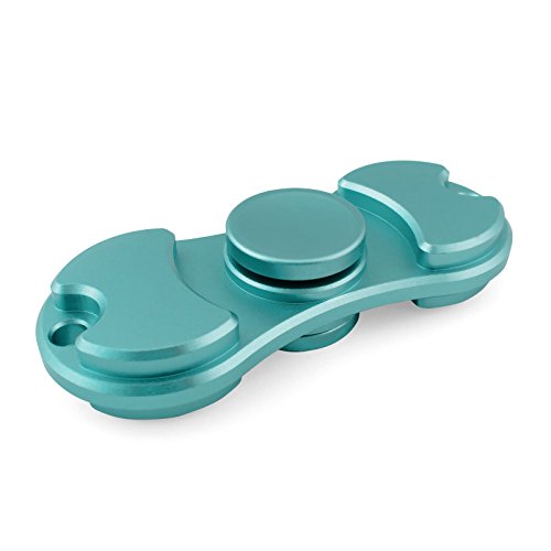 iXium Aluminium Fidget Spinner Hand Finger Stress Toy ADHD Anxiety Pocket Desk Focus (Blue)