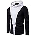 Produktbild BaZhaHei Herren Langarmshirt Herren Patchwork Schlank Langarmshirt Hoodie Pollover Top Bluse für Freizeit Outdoor