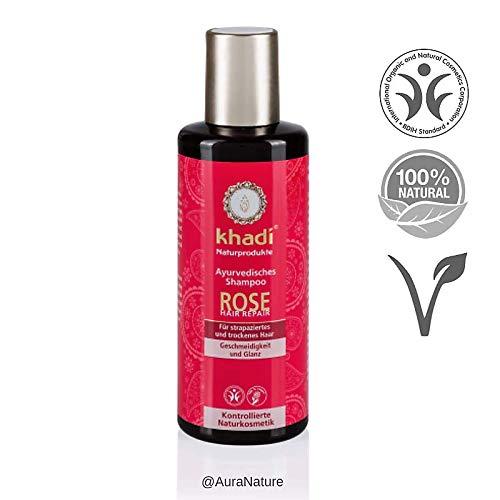 KHADI Shampooing ayurvédique réparateur Rose -
