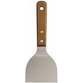 MallArt&reg; Stainless Steel Spatula with Wooden Handle &ndash; 24cm Prone Multi-Purpose Kitchen Spatula | Grill, Burger, Vegetable, Cleaning interior