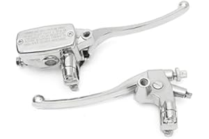 MOMOALA 22Mm Moto Hydraulique Frein Maître Cylindre Levier d'embrayage Chrome