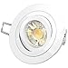 Produktbild LED Einbau-Strahler RF-2 schwenkbar - SSC-LUXon Decken-Einbau-Leuchte weiß rund mit 5W GU10 LED warm-weiss DIMMBAR für 230V