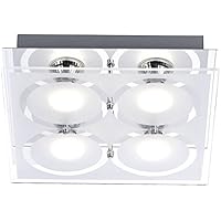  – Lámpara LED de techo LeuchtenDirekt Melina 12825 – 17 regulable en 4 niveles través normales de luz Interruptor Vital iluminación lámpara de techo