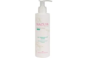 NAOLYA FRANCE… Naolya Lait Démaquillant Satiné - Adapté à Tout Type de Peau - Démaquille le Visage en Douceur - Apaise la peau - Enrichi en Extrait d’Immortelle - Parfum Rose - Texture Onctueuse et Veloutée - Format 200ml - Fabrication Artisanale Française (Loiret)