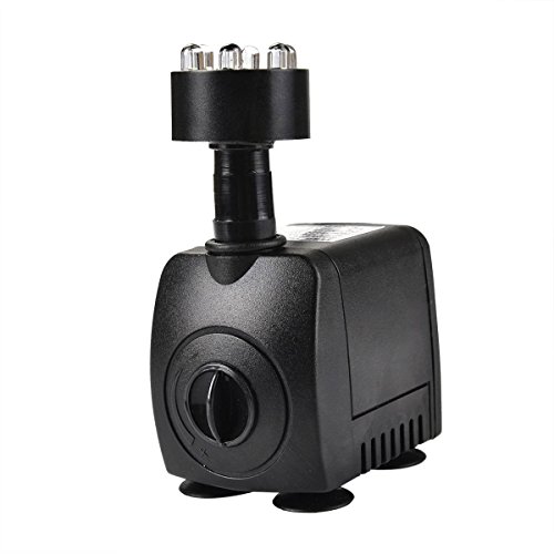 IDEALEBEN Springbrunnen Pumpe Wasserspielpumpe mit LED-Ringbeleuchtung Set für Garten-Brunnen / Tauchpumpe Wasser-Zyklus / Teich-Brunnen / Rockery-Brunnen (DC12V 9.5W) - 5