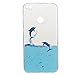 Huawei P8 Lite 2017 / Honor 8 Lite Tpu Case,Huawei P8 Lite 2017 / Honor 8 Lite Clear Case,Leeook Thin Transparent Slim Fit Soft Gel Flexible Scratch-Resistant Funny Dolphin Water Pattern Crystal Clear Silicone Tpu Rubber Bumper Case Cover for Huawei P8 Lite 2017 / Honor 8 Lite+ 1x Black Stylus