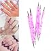 5 Pcs Pink Color Nail Art Dotting Pen Marbleizing Tools for Manicure Pedicure