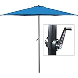 Kurbelsonnenschirm Aluminium Ø300cm mit Kurbel + Dachhaube...