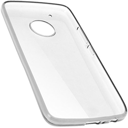 TBOC Pack  Funda de Gel TPU Transparente   Protector Pantalla Vidrio Templado para Motorola Moto G5 Plus  5 2 Pulgadas   Funda de Silicona Ultrafina y Flexible  Protector de pantalla Resistente a Golpes  Ca  das y Ara  azos 