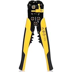 Pince à Dénuder,Pince à Sertir Dénudeur,de Fils Automatique,avec Reglage de Précision Cables AWG 22-10 (0,2~6.0mm²),Pince Automatique avec Reglage de Précision Cables AWG