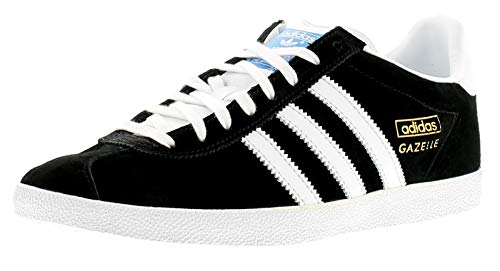 adidas Originals Gazelle Og Mens Other Leather Material Trainers Blk/Met.Gold/White - 10 UK