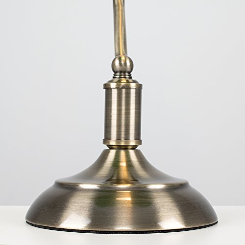 MiniSun – Traditionelle Bankerlampe mit einem Finish aus Antikmessing und einem grünen Lampenschirm – Tischlampe - 5