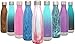 Produktbild Simple Modern 750ml Wave Wasserflasche - Trinkflasche Vakuum Isolierte Doppelwandige 18/8 Edelstahl - Hydro Camelbak Swell Bottle - Reisebecher, Flasche, Sporttrinkflasche - Marmorierte Primel