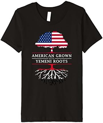 Kids American Grown with Yemeni Roots T-Shirt - Yemen Shirt 6 Black