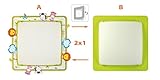 Dalber 63116 Little Zoo Decken/Wandlampe, Metall, gelb, 44 x 44 x 75 cm - 4