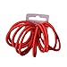 Set of 10 Red Thick Snag Free Endless Hair Elastics Bobbles Hair Bands