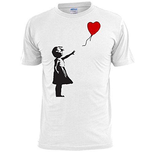 Ripped Ink Clothing CoBanksy Girl with Balloon Mens T Shirt Graffiti Art