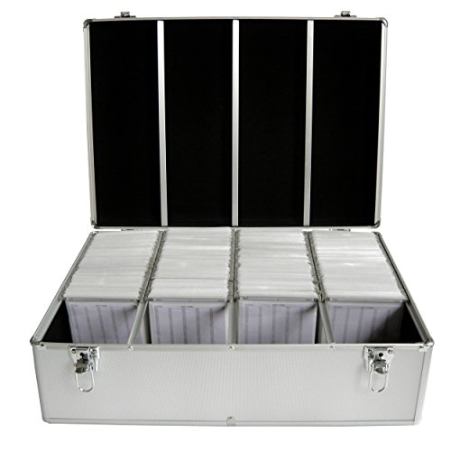 ALU ALUMINIUM LOOK KOFFER für 1000 DVD/CD/BLURAY 1000er DJ BOX/CASE FÜR CDs DVDs - 3