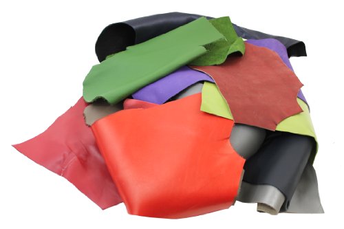 Lederstücke mittel 1 kg bunt , farblich gemischt, alle Stücke mind. DIN A4 von Langlauf Schuhbedarf - 2