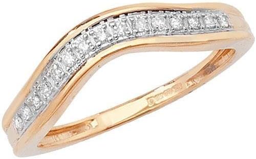 Diamond Curved Wishbone 9ct H Si3-I1 15D 0.10ct Ring