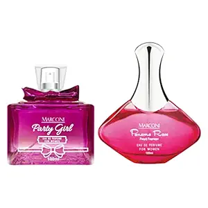 MARCONI PARTY GIRL & PANAMA ROSE Eau De French Perfume Combo Gift Set For Women(Pack Of 2,200ML)